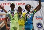 The final podium of the Tour de Serbie 2008: Kvasina, Rogina, Ratti